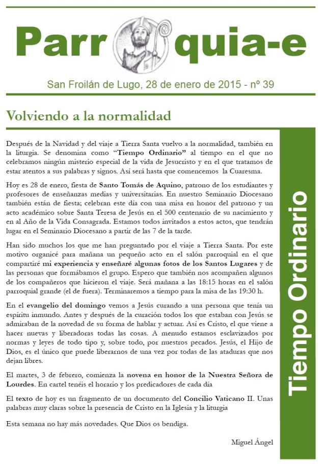 Parroquia-e nº 39