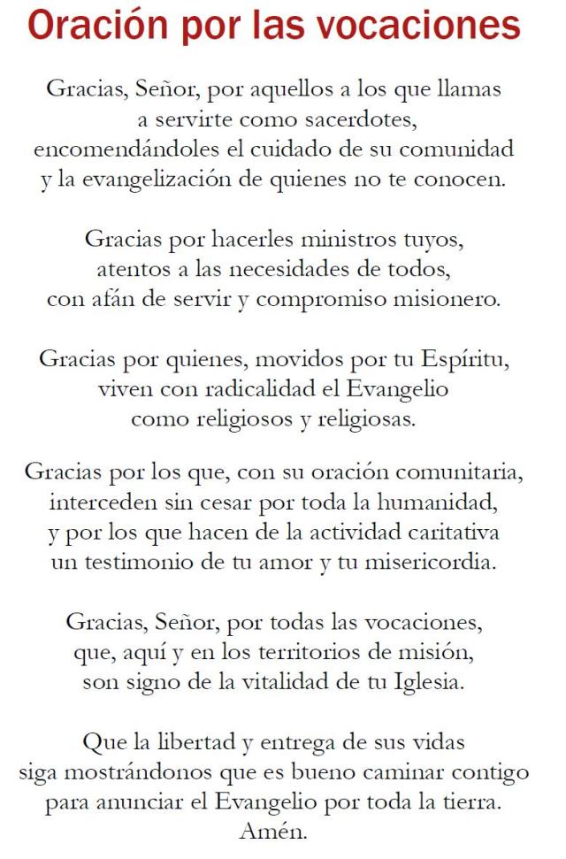 Oración por las vocaciones