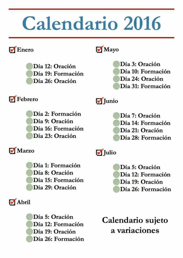 CALENDARIO 2016 SAN FROILAN