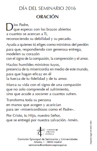 ORACION POR EL SEMINARIO 2016